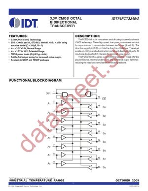 IDT74FCT3245QG8 datasheet  
